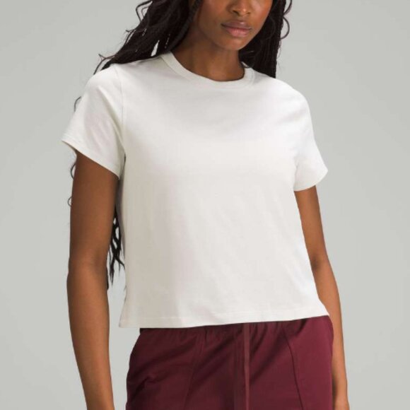 Lululemon Classic-Fit Cotton-Blend T-Shirt - Bone - Picture 1 of 4